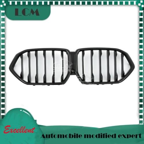 Replacement Style ABS Plastic Single Slat Kidney Front Grille Overlay For-BMW X6 G06 2020-ON
