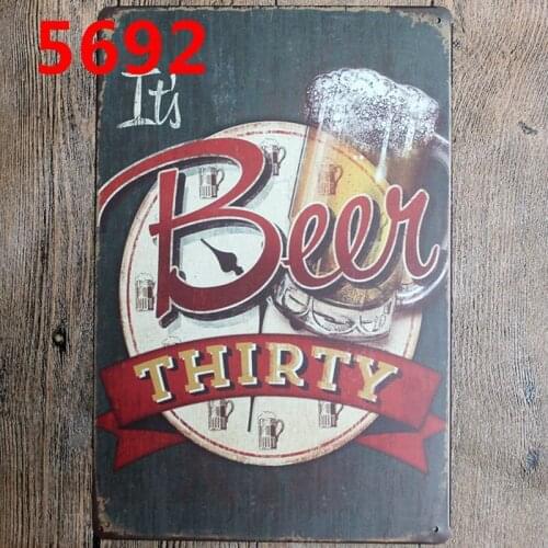 Cold Beer Tin Signs Metal Plate Wall Pub Kitchen Restaurant Home Art Man Cave Decor Cuadros A-5692