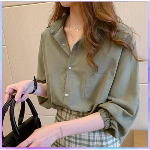 Casual Three-quarter Sleeve Solid Loose Tee Shirts Women Cotton Linen Tops Summer Thin T-shirts Plus Size 2XL Tunic Blusas
