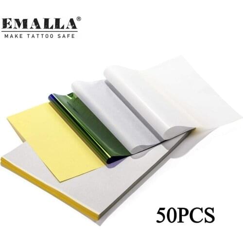 Professional 50 Sheets Tattoo Transfer Paper Tattoo Supplies Thermal Stencil Paper for Tattoo Transfer Machine Printer