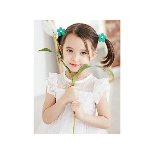 Small Flower Rubber Band Girl Princess Child Tie Hair Hair Ring Baby Girl Hair Accessories Head Rope Sale