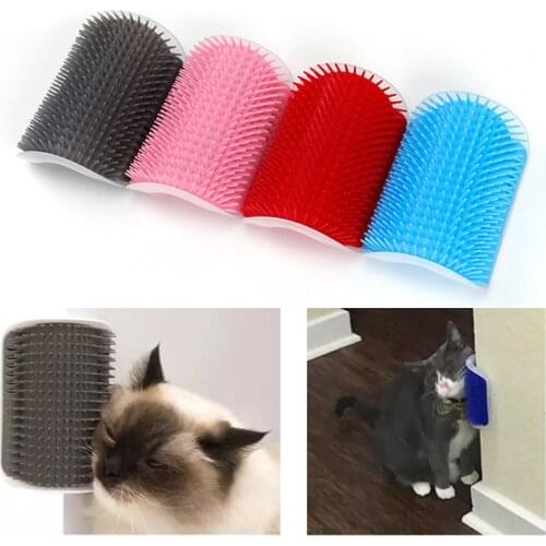 Pet Products For Cats Brush Cat Massage Self Grooming Comb Wall Corner Brush With Catnip Cat Kitten Tickling Comb Rubs the Face