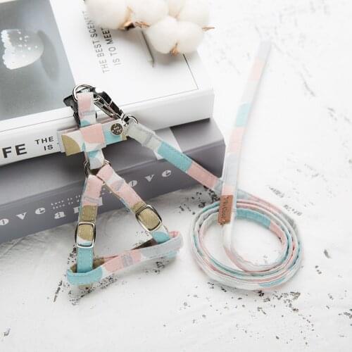 New Ink Point Pet Dog Harness Leash Set Dog Vest for Small Dogs Bow Tie Puppy Harness Princess Chest Strap For Teddy Chihuahua