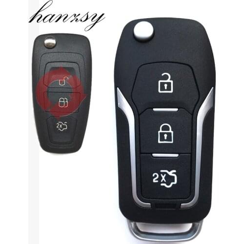 Modified Car Flip Folding key Case Fob For Ford Fiesta Focus 3 C max Mondeo Connect 3 Buttons Remote Key Cover shell HU101 Blade