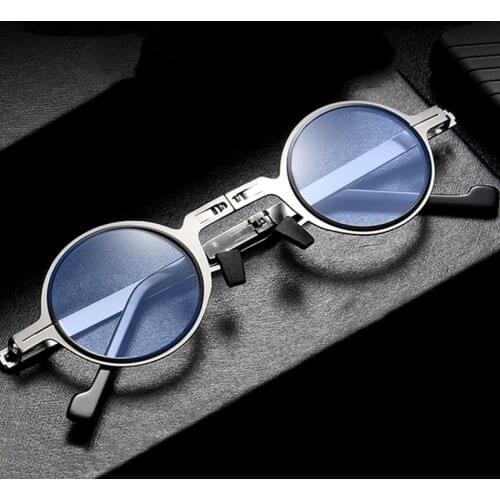 Stylish Cat Eye Round Frame Folding Glasses For Ladies And Portable Anti Blue-Ray Proof Reading Glasses For Men +2.00 +2.50