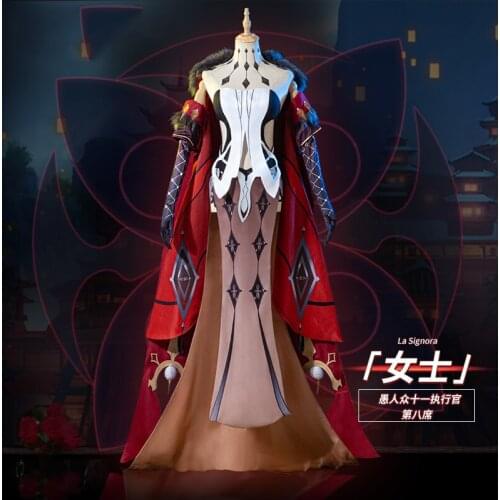 Game Genshin Impact Lady Signora Dress Uniform Outfit Games Costumes for Halloween Carnival Party Events Cosplay performance