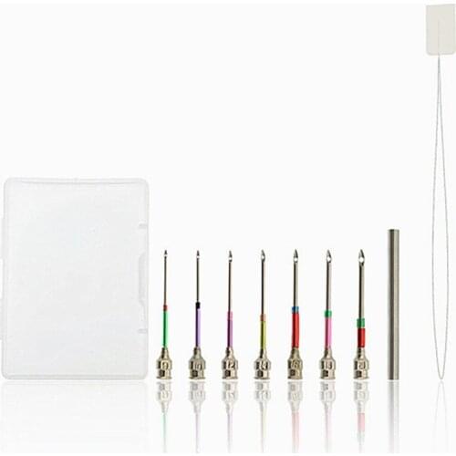 Embroidery Stitching Punch Needles Set Poking Cross Stitch Tools Crochet Knitting Art Handmaking Needles with Thread