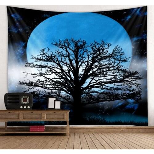Magnificent Landscape Tapestry India Sun Moon Starry Sky Tapestry Bohemian Psychedelic Tapiz Witchcraft Wall Cloth Tapestry