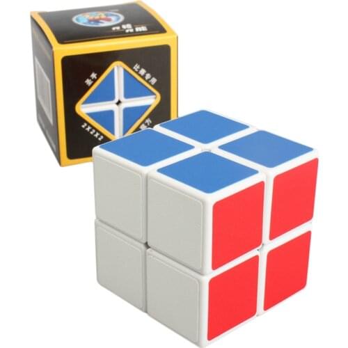 Magic 2 X 2 Scrub Speed Cube Puzzle Twisted Toy 5cm White Child Primary Learning Toy Handsome
