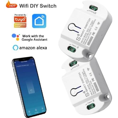 New 10A Wifi Switch for Tuya Smart life App Timer Smart Home Automation Voice control Work with Alexa Google Home