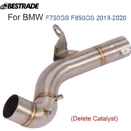 Replace Catalyst Pipe For BMW F750GS F850GS 2018 2019 2020 Motorcycle Exhaust Middle Connect Link Pipe Slip 51mm Stainless Steel