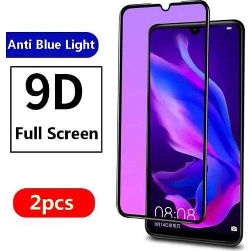 2pcs/lot Anti-Blue Screen Protector Full Covered Film For Huawei Enjoy 10Plus/9Plus/9e/9s/9 Tempered Glass