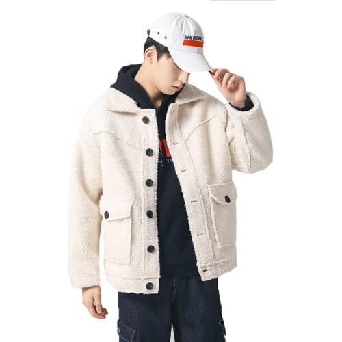 Winter Lamb Wool Parkas Man and Women Winter Warm Coat Casual Jacket S-5XL