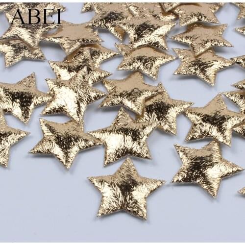 100pcs 20mm Gold Star Soft Foam Fabric stars for Christmas Wedding Party Decoration DIY Scrapbook Cards Ornaments