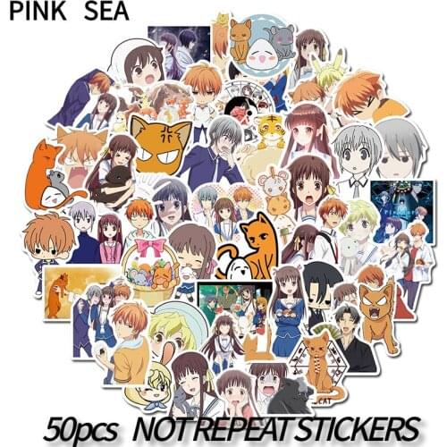 10/30/50Pcs/set Cartoon Anime Girl Comics Game Fruits Basket Graffiti Mix Stickers For Kids Luggage Case Laptop Skateboard
