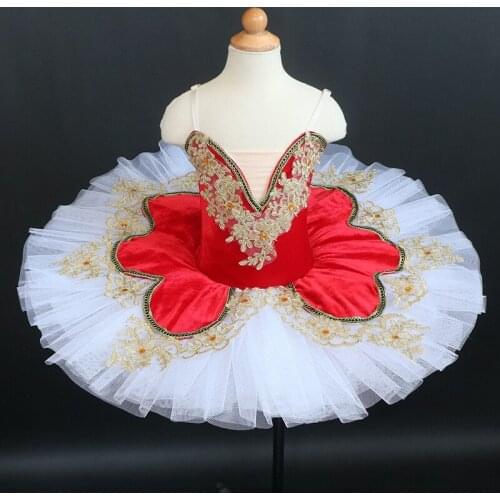 2021 Red/Blue Professional Ballet Tutu Child Kids Girls Adulto Swan Lake Dress Women Pancake Tutu Ballerina Dance Costumes Party