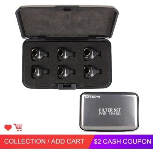 3/4/6pcs/set FOR DJI Spark Multi-Layer Coating Film MCUV/CPL/ND4 ND8 ND16 ND32 Filter Kit Lens HD Clear Camera Lens Protector
