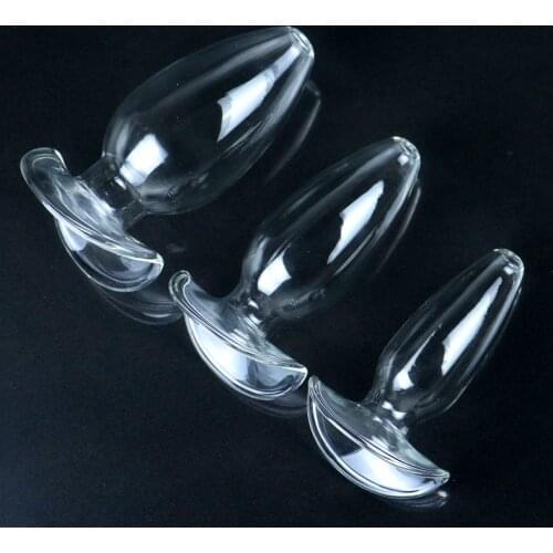 3 Size Choose Glass Hollow Butt Plug Anal Speculum Glass Anal Plug Expander Prostate Massager Anal Sex Toys For Women Men