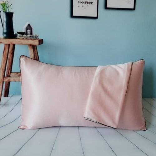 50 momme Single Side Pure Silk Pillowcase 100% Nature Mulberry Silk without Zipper Pillow Case For Healthy Standard Queen King