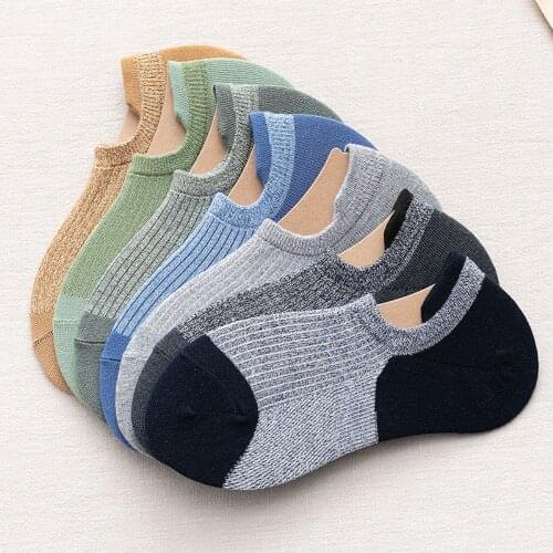 7 Pairs/Lot High Quality Mens Socks Cotton Comfortable Soft Fashion Multi-Colors Daily Socks Man Boys Invisible Male Boat Socks