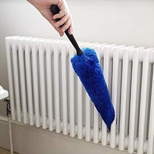 Household Dust Remover Removable And Washable Telescopic Dust Collector Microfiber Cleaning Brush Efficient Cleaning Blue/Gray