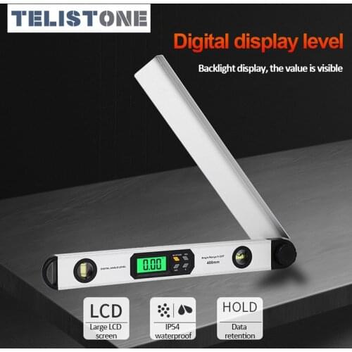 Digital Goniometer Electronic Protractor 0-225 Degree Inclinometer Angle Ruler 400mm Bubble Level Measuring Construction Level