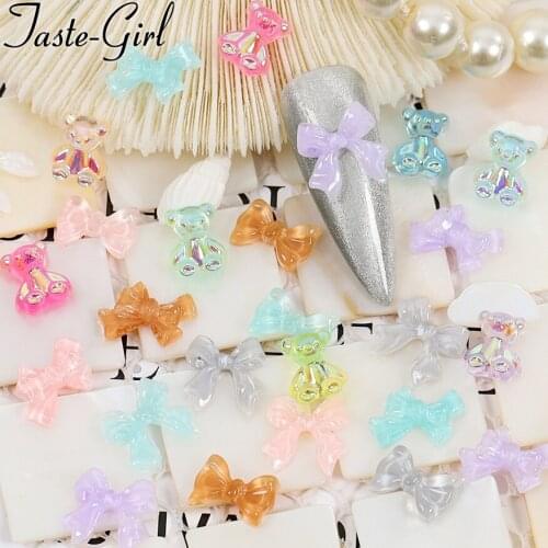 1 Pack Mixed Style Bow Knot Tie Nail Art Decoration Charms Supplies For Professionals Kawaii Nails Accesorios Manicure Tools