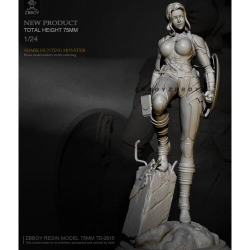 H75mm 1/24 Resin model kits figure beauty colorless and self-assembled TD-2615