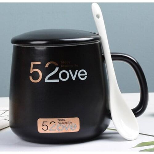 Ceramic Mug 520 Couple Cup Breakfast Cup Set Coffee Cup Creative Constant Temperature Mug Healthy Ceramic Cup B2003