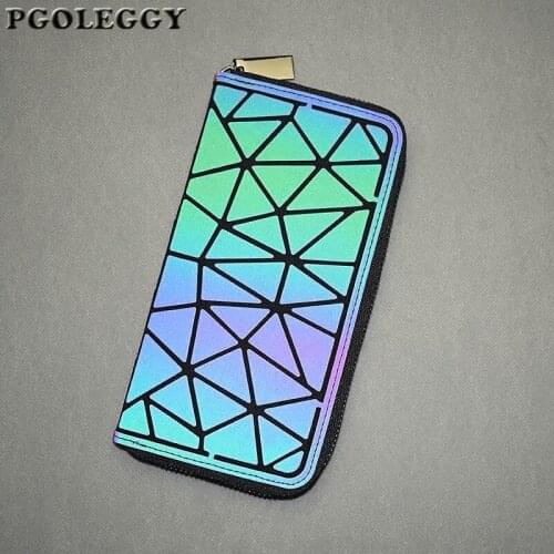 Wallet Women Female Zipper Slim laser Luminous Thin Women Wallets Clutch Card Holder Carteira Feminina Luxury Purse