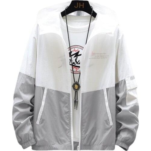 Summer Mens Sun Protection Clothes Thin Breathable Skin Sports Casual Jacket Mens Fashion Clothing Trends