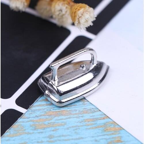 1:12 Scale Cute Mini Dollhouse Miniature Adornment An Iron Clothes Tool Doll House Accessories Furniture Toys
