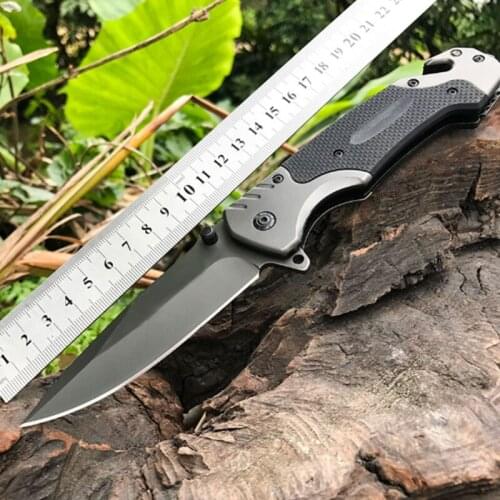 Multi-function Folding Blade Knife Black Titanium Tactical Survival EDC Knife Combat Camping Multi Tool Outdoor Pocket Knife