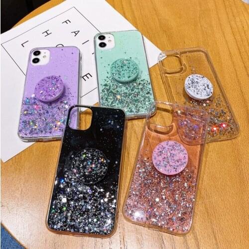 Fashionable mobile phone case with air cushion socket kickstand phone case for iphone 11 pro max