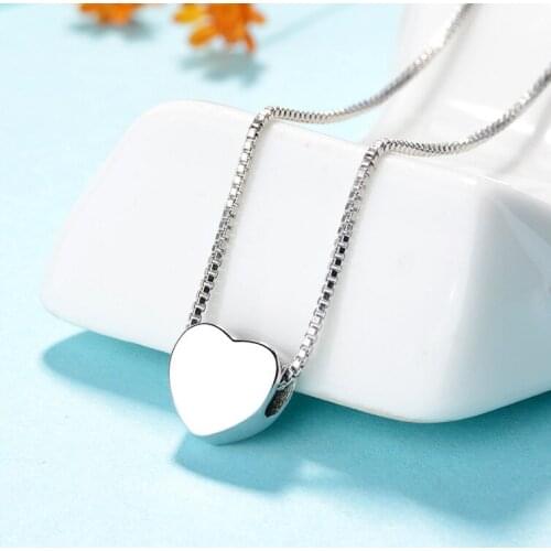 Fashion Silver Color Shiny Heart Necklaces For Women Wedding Long Choker Statement Necklaces Collares Colar
