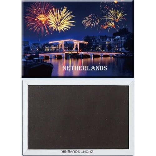 Netherlands The beautiful scenery of fireworks at night 22904 Travel fridge magnets gifts for friends