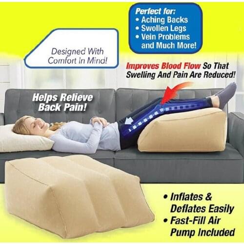 Newest Useful Inflatable Portable Travel Footrest Pillow Plane Train Kids Bed Foot Rest Pad Pillow Wedge Memory Support Cushion