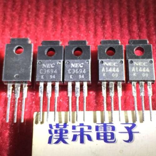 New Original 10Pairs(20PCS)/Lot 2SA1444 A1444 + 2SC3694 C3694 TO-220F 15A 100V NPN + PNP Silicon Power Transistor