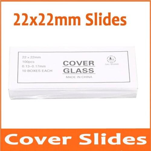 1000pcs Optical 22x22mm Length Biomicroscope Microscope Glass Slide Cover Slips Blank Slides for Lab Middle School Students
