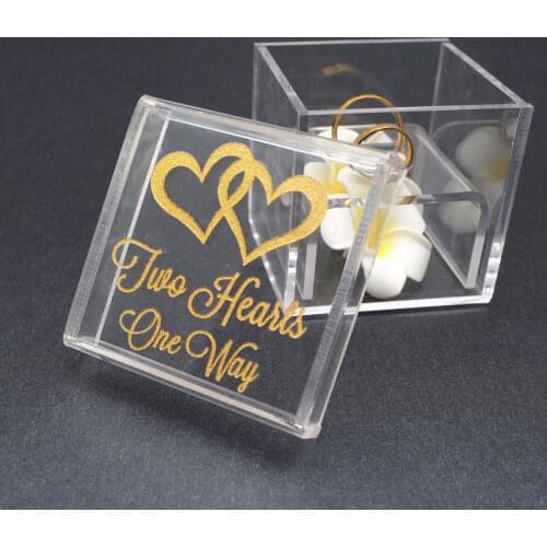 Personalized Acrylic Wedding Ring Box,Engraved Acrylic Box,Clear Acrylic Ring Box,Ring Bearer Box