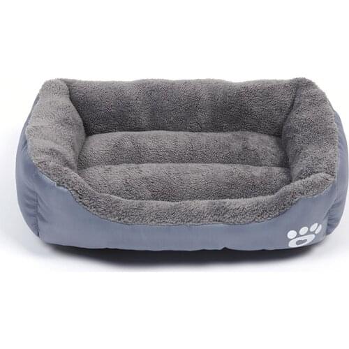 Footprints Plush Pet Nest Pet Kennel Pet Cat Dog Nest Warm Soft Pet Sleeping Bed Cushion Cat Home Dog Kennel