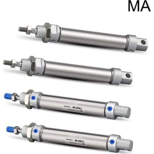 MA type 16/20/25/32/40 mm Bore 25/50/75/100/125/150/175/200/250/300 mm stroke pneumatic cylinder