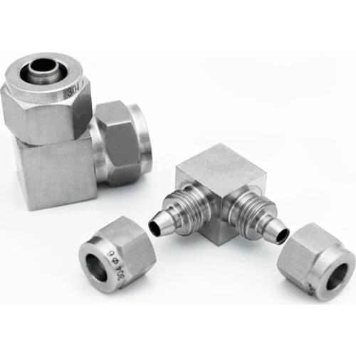 304 stainless steel pneumatic joint pipe joint trachea hose quick twist joint PV4 6 8 10 12 PTFE pipe hose elbow joint