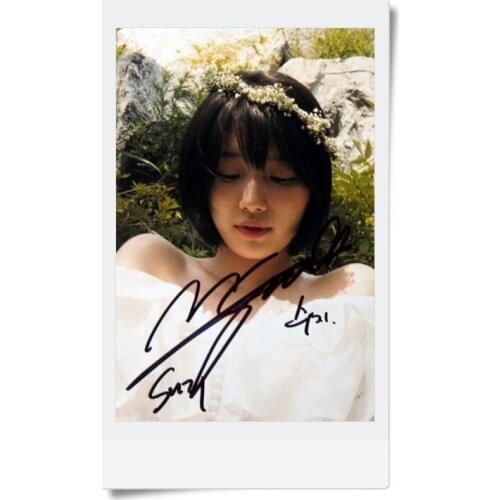 Signed SUZY Bae Sue Ji Autographed photo 4*6 free shipping K-POP 06201702