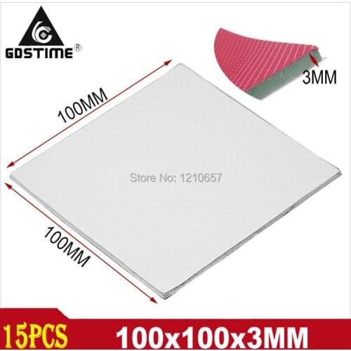 15 Pieces lot 100 x 100 x 3mm Conductive GPU CPU Chipset Silicone White Thermal Pad