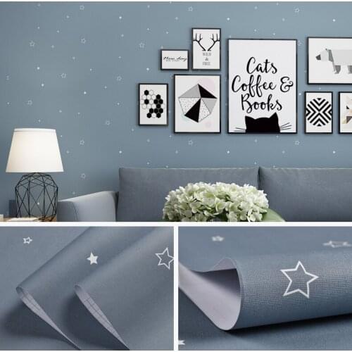 Self Adhesive Wallpaper Stars Pattern Decorative Films Waterproof Wall Sticker Kitchen Cabinet Furniture Renovation Viny Sticker