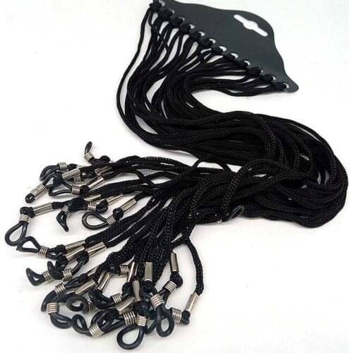 12 Pcs Glasses String Black Nylon Cord Eyeglass Holder Sunglass Eyewear Glasses Neck String Strap