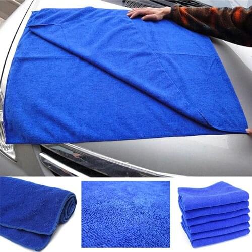 Blue Large Microfibre Cleaning Auto Car Detailing Soft Cloths Wash Towel Duster