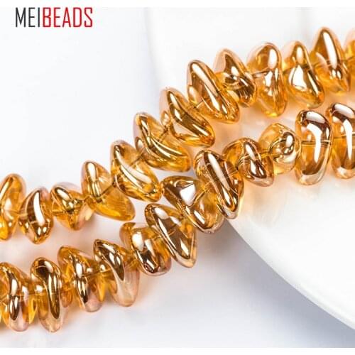 MEIBEADS Crystal Glass Irregular Spacer Colorful Glass Beads Accessories Fit Bracelet DIY Jewelry Making EY5188