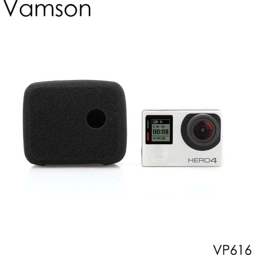 Vamson for GoPro Accessories Windscreen Sponge Foam Anti Wind Noise Reduction Windshield Cover For Gopro Hero 4 3+ 3 VP616